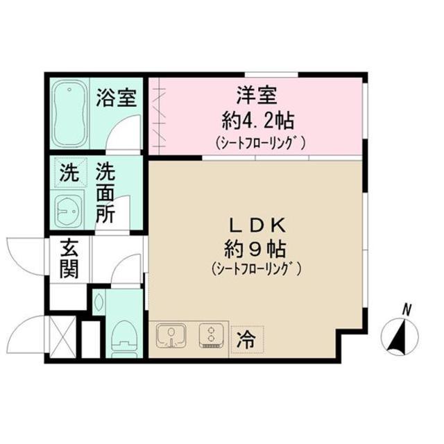 ベラ・カーサ大岡山(1LDK/1階)の間取り写真