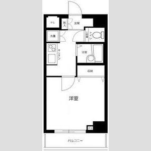 アデッソ新宿若松町(1K/5階)の間取り写真