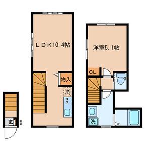 アザレ東武練馬(1LDK/2階)の間取り写真