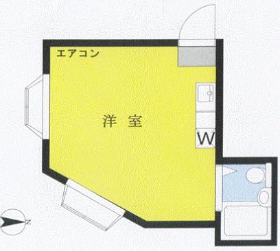 グレイスハイム東高円寺(ワンルーム/2階)の間取り写真