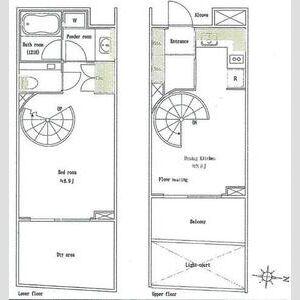 ピアース西麻布(1DK/3階)の間取り写真