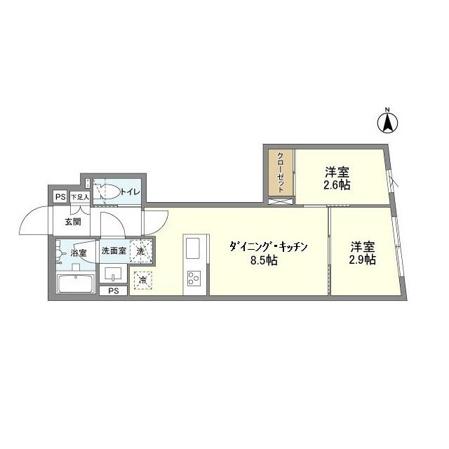 GRANDE IKEBUKURO HONCHO(2DK/3階)の間取り写真