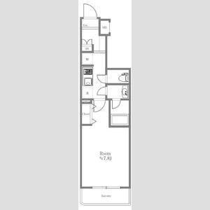 DIPS大山幸町(1K/2階)の間取り写真