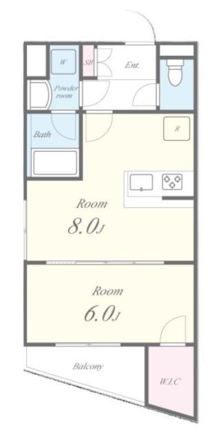 RESIDENCE KOENJI SQUAREレジデンスコウエ(1LDK/4階)の間取り写真