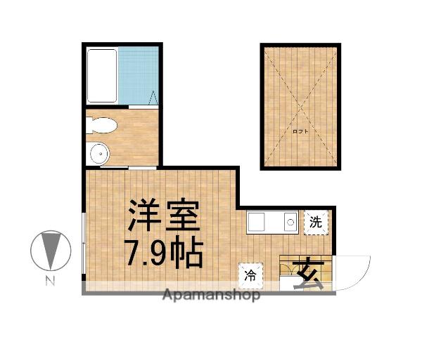 PRIMOPASSO北沢(ワンルーム/1階)の間取り写真