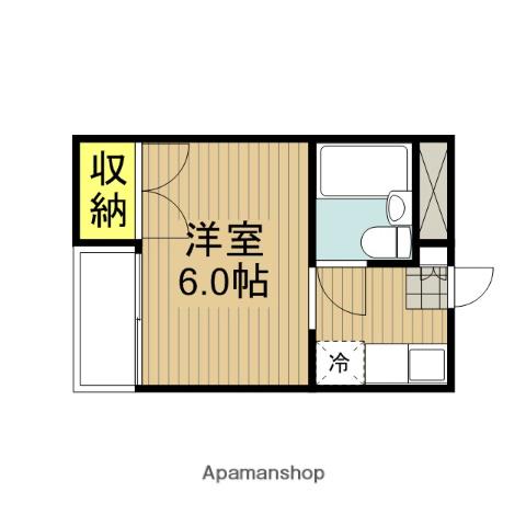 田村マンション(ワンルーム/2階)の間取り写真