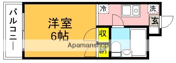 スカイコート世田谷第4(ワンルーム/4階)の間取り写真