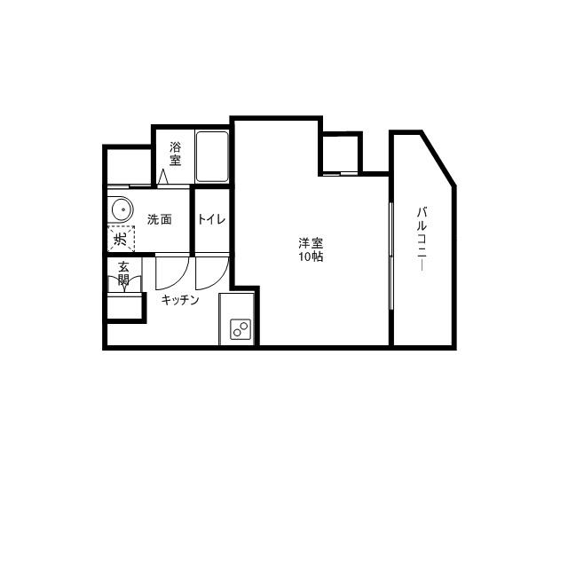 クレアール巣鴨(1K/3階)の間取り写真