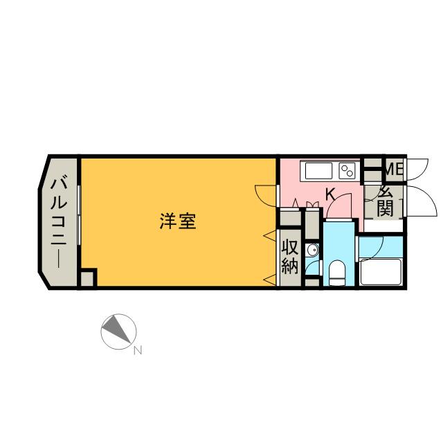 スカーラ代官山(1K/3階)の間取り写真