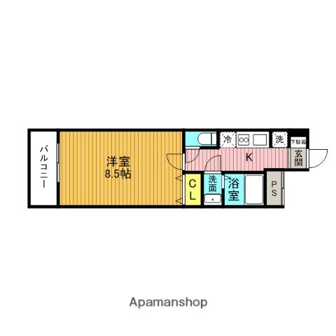 PIA HILLS綾瀬(1K/5階)の間取り写真