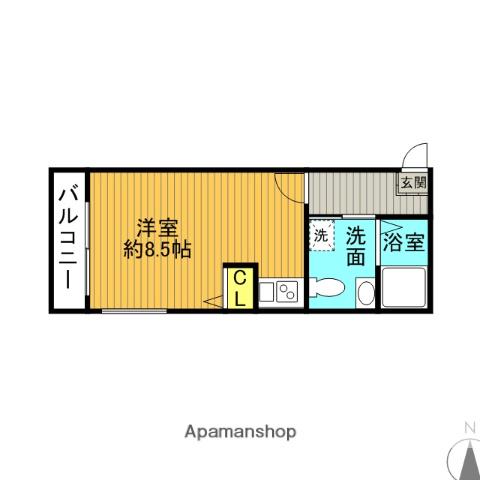 パークアベニューコート五反野(1K/1階)の間取り写真