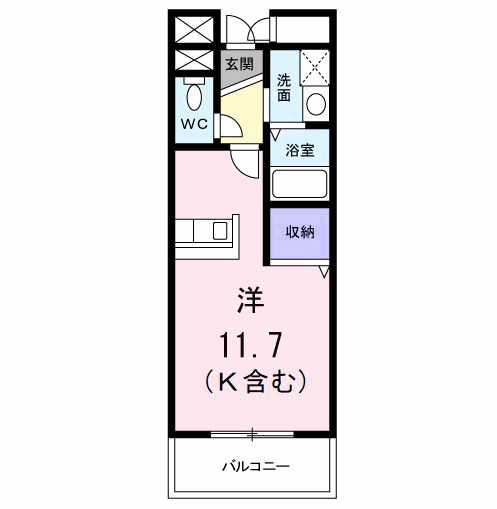 コガネハラーゼ2(ワンルーム/3階)の間取り写真