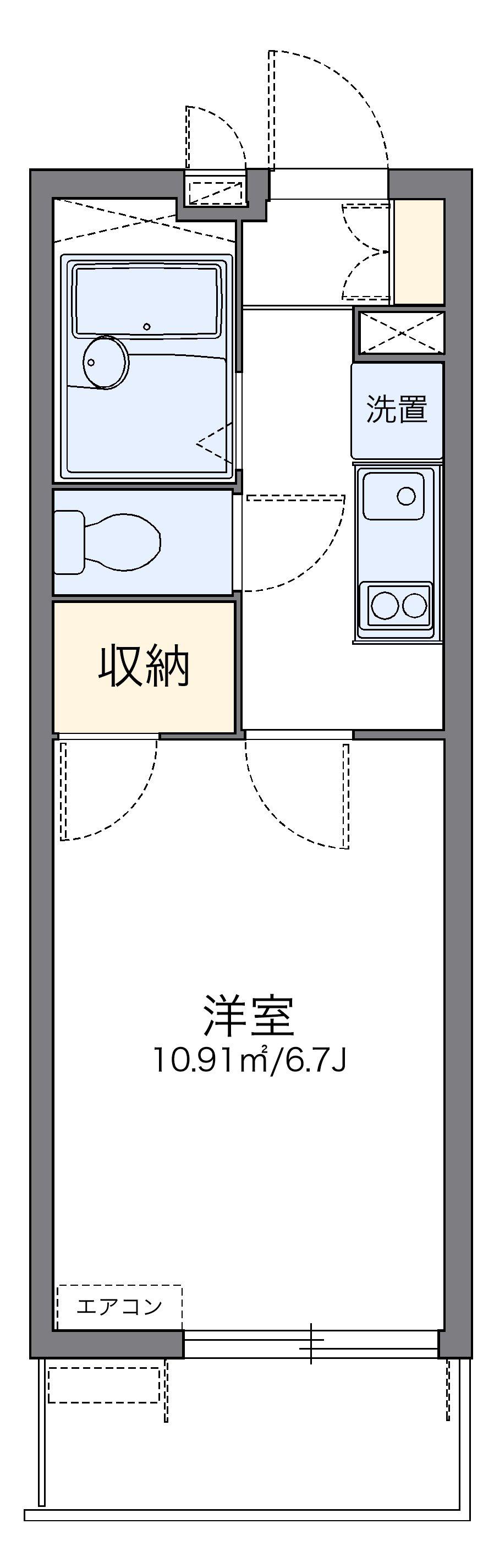 レオパレスエスペランサ(1K/3階)の間取り写真