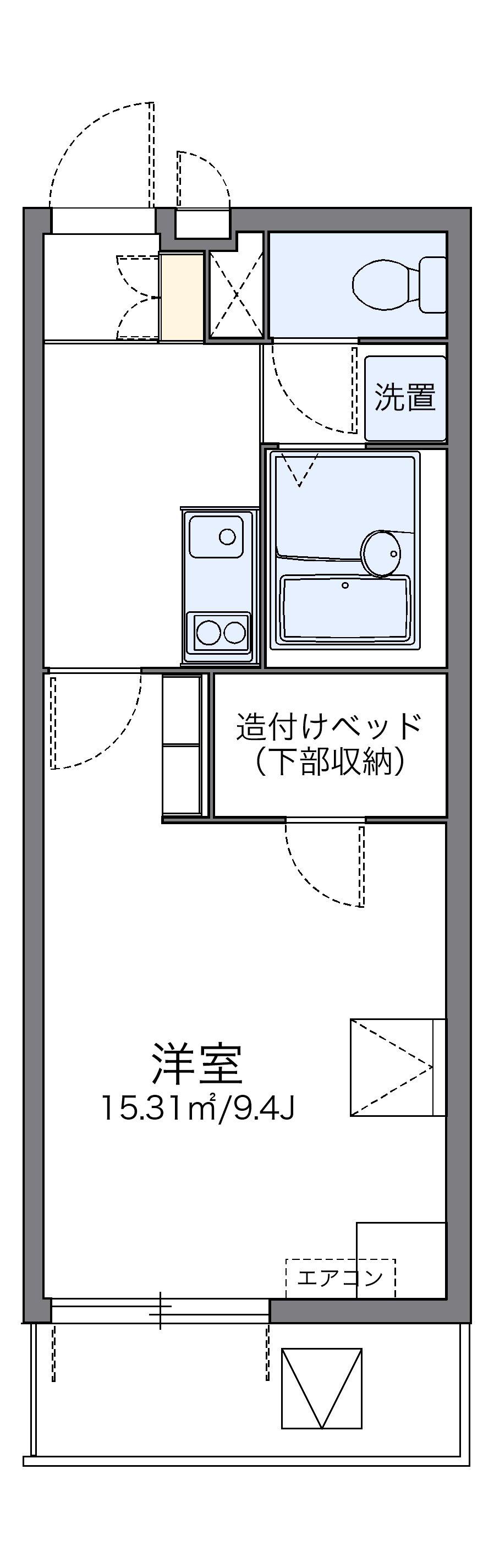 レオパレスコスモMK(1K/3階)の間取り写真