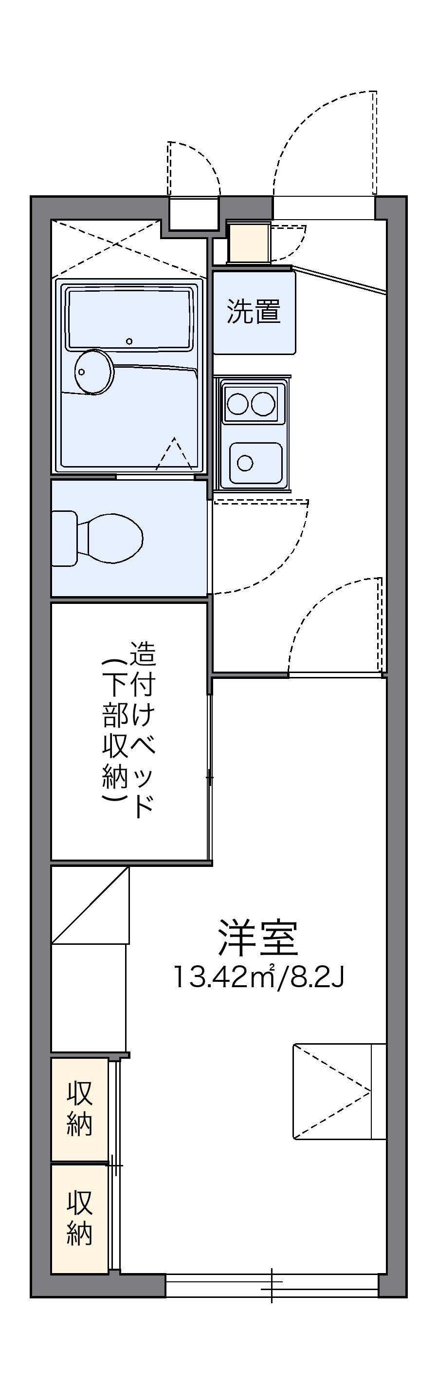 レオパレスエクセル元山 III 2階階 間取り