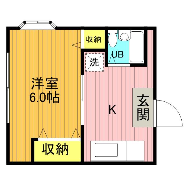 グリーンコーポ西綾瀬(2DK/1階)の間取り写真