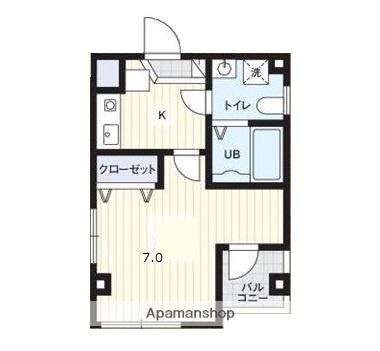 CAVE金町(1K/3階)の間取り写真
