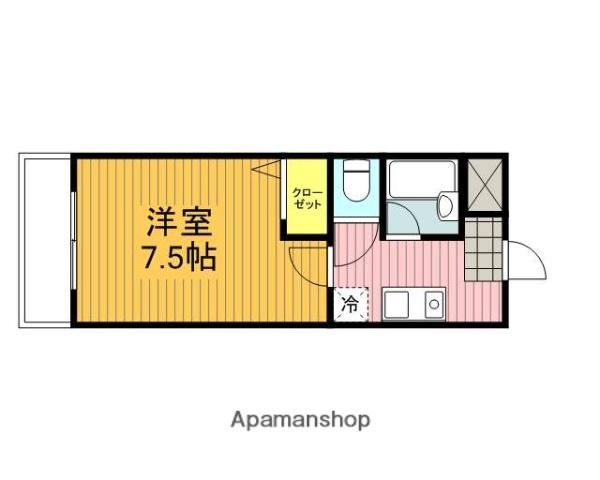 ステイツ綾瀬(1K/3階)の間取り写真