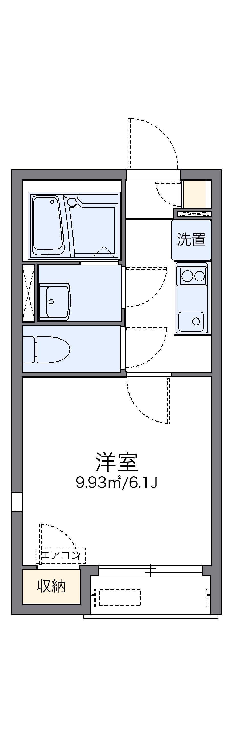 レオネクスト琉海Ⅱ(1K/2階)の間取り写真