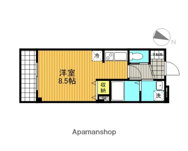 ル アンビシャス(ワンルーム/1階)の間取り写真