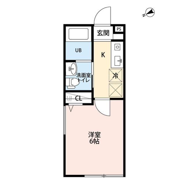 セルカーク(1K/2階)の間取り写真