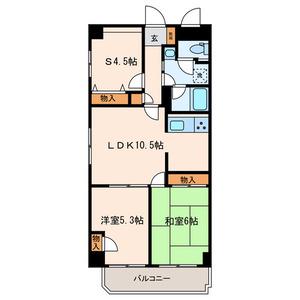 サンコーレジデンス(2SLDK/4階)の間取り写真