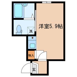 BONDS小台(ワンルーム/2階)の間取り写真