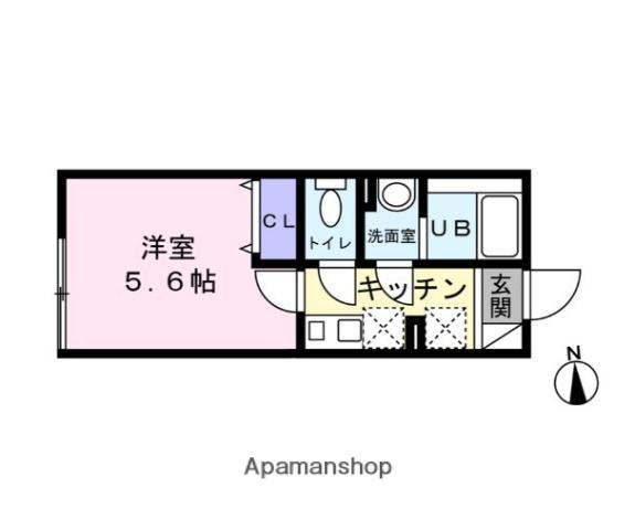 シャーマ北綾瀬(1K/1階)の間取り写真