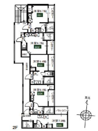 メルディア亀有Ⅱ(ワンルーム/3階)の間取り写真