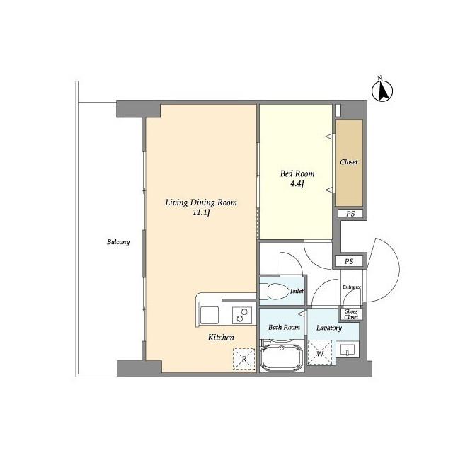 アルファコート西新井(1LDK/7階)の間取り写真