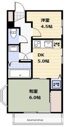 エーデルブルーメ内匠(2DK/3階)の間取り写真
