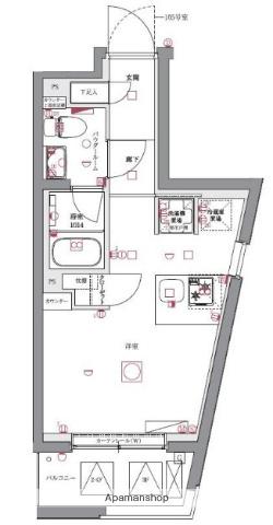 ユリカロゼAZ亀有(ワンルーム/1階)の間取り写真