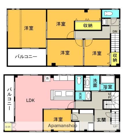 さかいビル(5LDK/2階)の間取り写真
