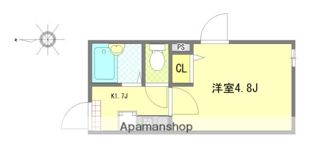 フォルトゥーナ梅島(1K/1階)の間取り写真