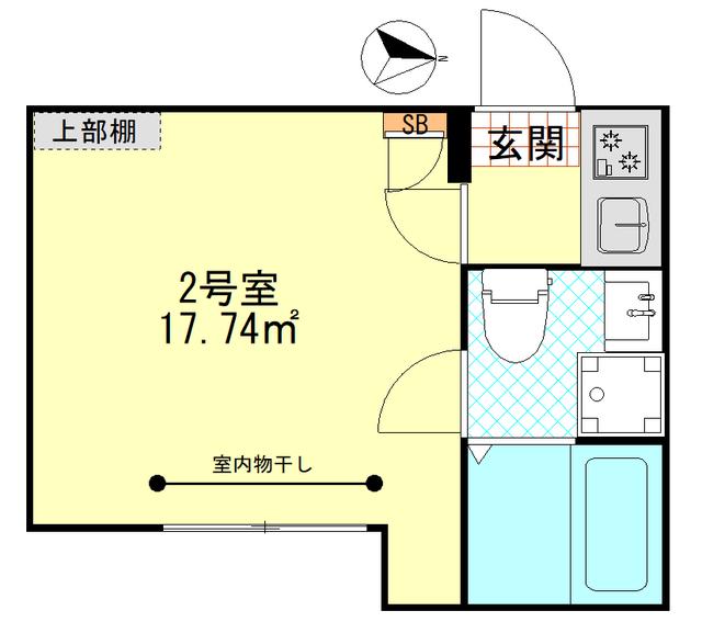パーチェ堀切(1K/1階)の間取り写真