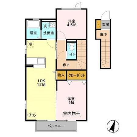 MTアーバンコート(2LDK/2階)の間取り写真