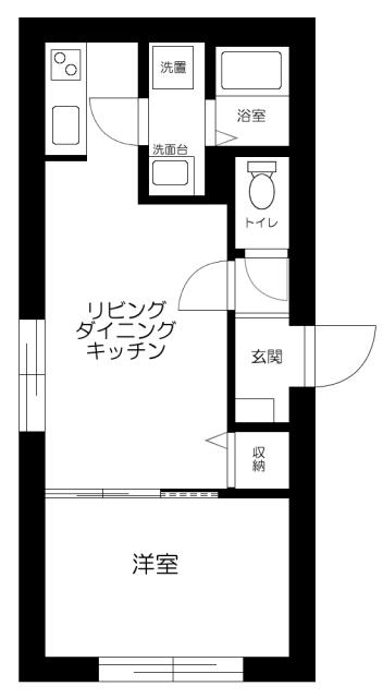 ZERDIA綾瀬(1LDK/2階)の間取り写真