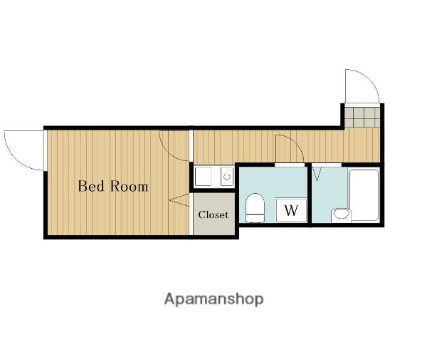ラフィネ竹の塚(1K/1階)の間取り写真