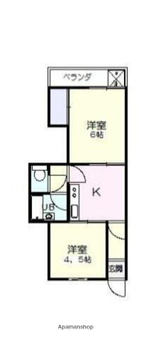 玉木マンション(2K/5階)の間取り写真