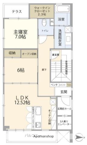 KA PILINA(2LDK/2階)の間取り写真