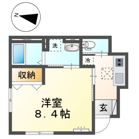 GRAN LUCE(1K/1階)の間取り写真