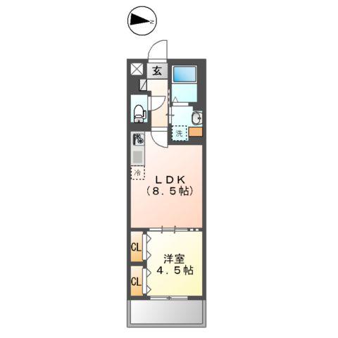 フェリーチェ(1LDK/3階)の間取り写真