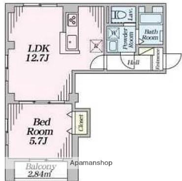 CLAVIUS ZEH(1LDK/5階)の間取り写真