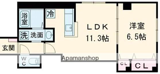 CLAVIUS ZEH(1LDK/5階)の間取り写真