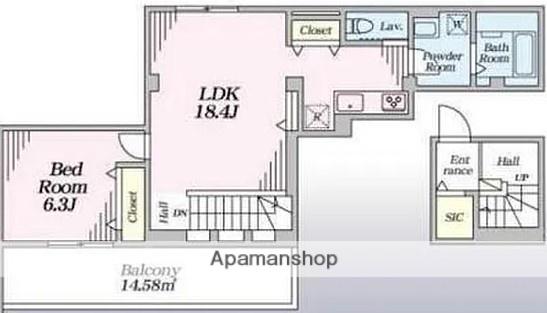 CLAVIUS ZEH(1LDK/5階)の間取り写真