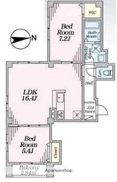 CLAVIUS ZEH(2LDK/2階)の間取り写真