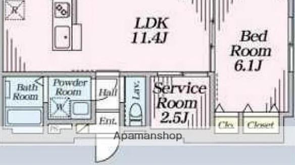 CLAVIUS ZEH(1LDK/1階)の間取り写真