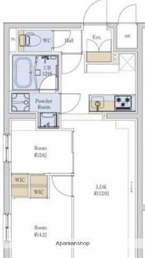 プロスタイルウェルネス(2LDK/2階)の間取り写真