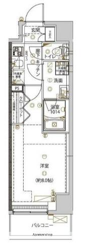 ユリカロゼ五反野Ⅲ(1K/1階)の間取り写真