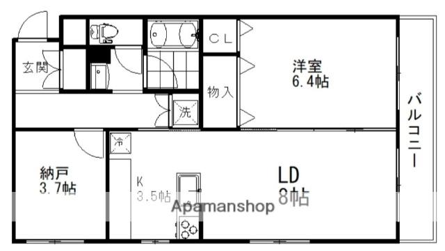 DELCCS AYASE Ⅳ(2LDK/2階)の間取り写真